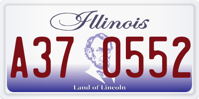 IL license plate A370552
