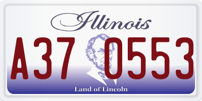 IL license plate A370553