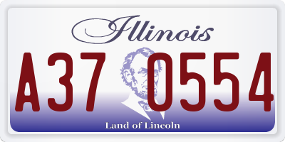 IL license plate A370554