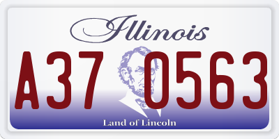 IL license plate A370563