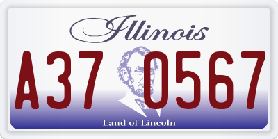 IL license plate A370567