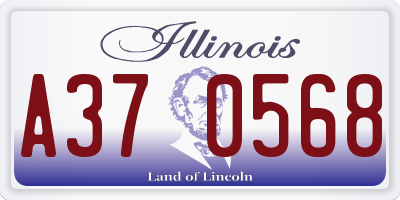 IL license plate A370568