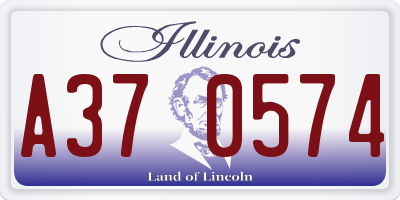 IL license plate A370574