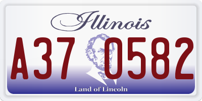 IL license plate A370582