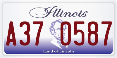 IL license plate A370587