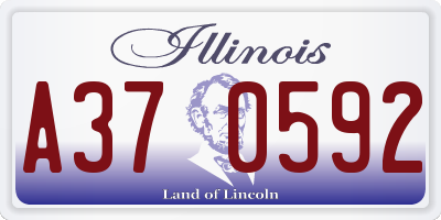 IL license plate A370592