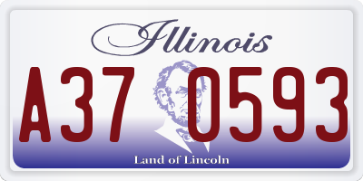 IL license plate A370593
