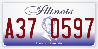 IL license plate A370597
