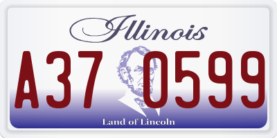 IL license plate A370599