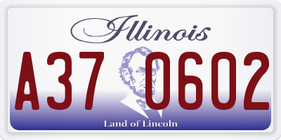 IL license plate A370602