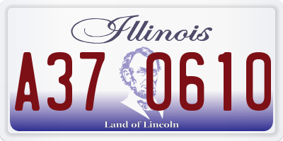 IL license plate A370610