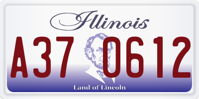 IL license plate A370612