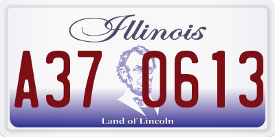 IL license plate A370613