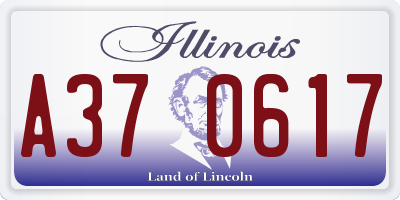 IL license plate A370617