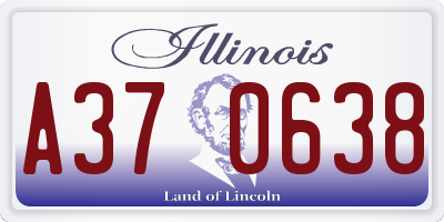 IL license plate A370638