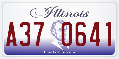 IL license plate A370641
