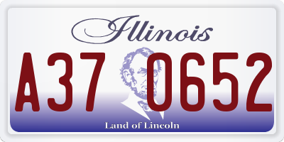 IL license plate A370652