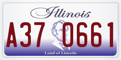 IL license plate A370661