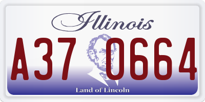 IL license plate A370664
