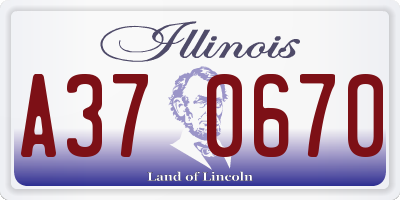 IL license plate A370670