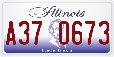 IL license plate A370673