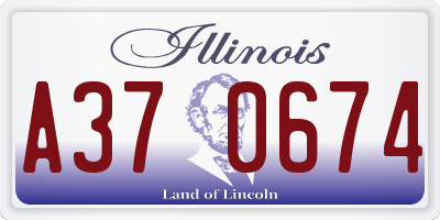IL license plate A370674