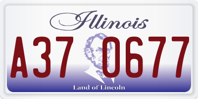 IL license plate A370677