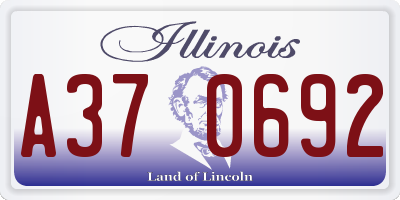 IL license plate A370692