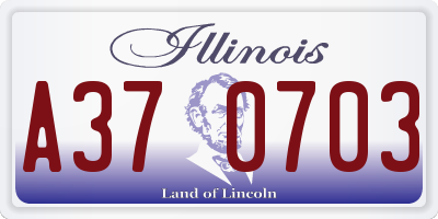 IL license plate A370703