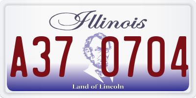 IL license plate A370704