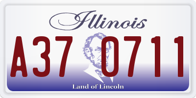 IL license plate A370711