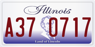 IL license plate A370717