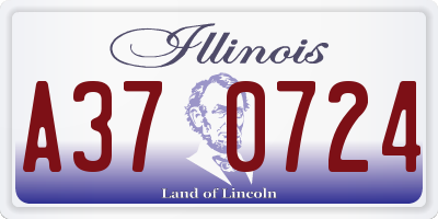 IL license plate A370724