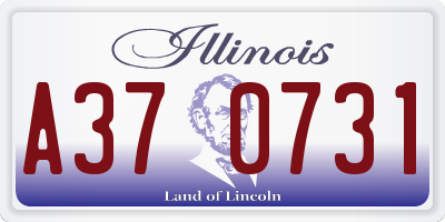 IL license plate A370731