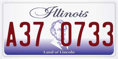 IL license plate A370733