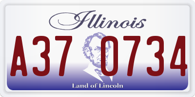 IL license plate A370734