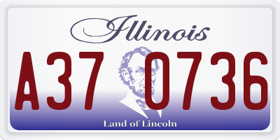 IL license plate A370736