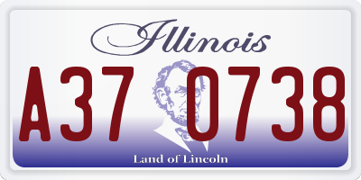 IL license plate A370738