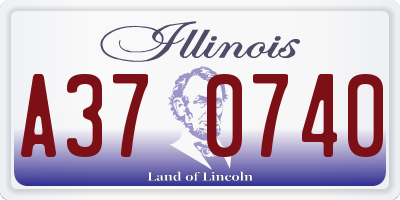 IL license plate A370740