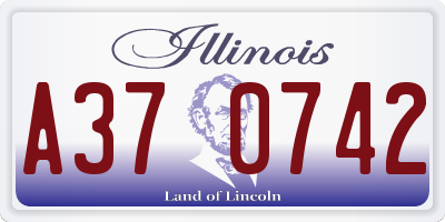 IL license plate A370742