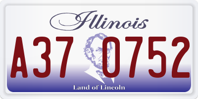 IL license plate A370752