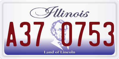 IL license plate A370753