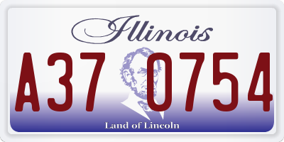 IL license plate A370754