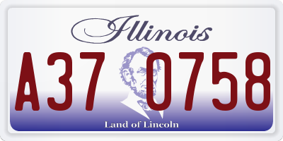 IL license plate A370758