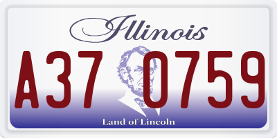 IL license plate A370759