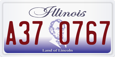 IL license plate A370767