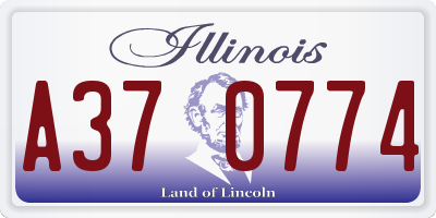 IL license plate A370774