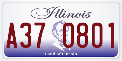 IL license plate A370801