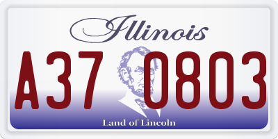 IL license plate A370803