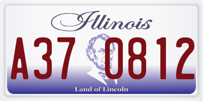IL license plate A370812